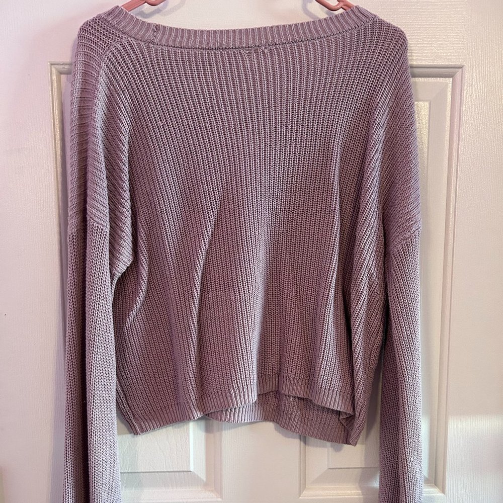 Purple cropped sweater